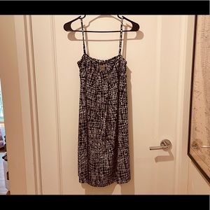Ann Taylor Slinky Black and White Dress (Small)